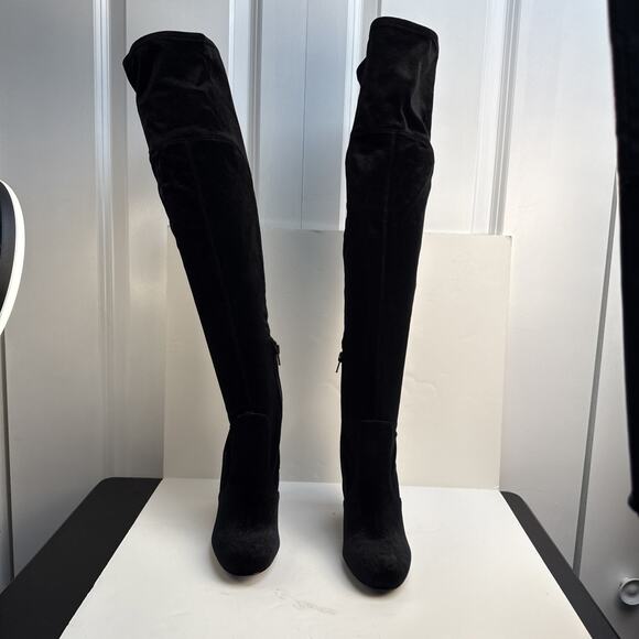 Ivanka Trump Velvet Tamir Tall Black Boots Zip size 6 NWOB - Picture 10 of 12